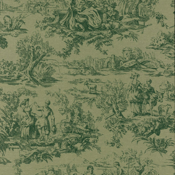 Lovers' Toile - Dark Brunswick Green